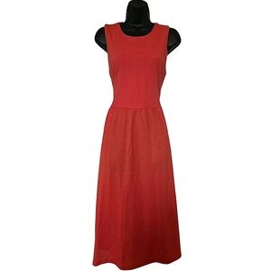 ❤️Draper James Chic Sleeveless Coral Orange Midi Dress☆